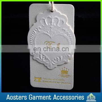 New Design Art Paper Printing Cheap Custom Embossed Hang Tags Wholesale photo-4