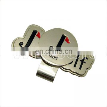 Fashionable hot metal golf cap clip and ball marker with magnet custom