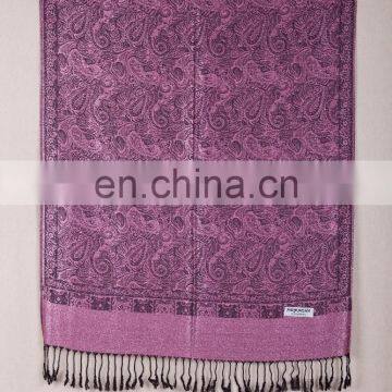 Cashew Flower With Wire Line Viscose Jacquard Pashmina Shawl & Scarf 70*180cm Add 2*10cm Fringe Good Quality photo-3