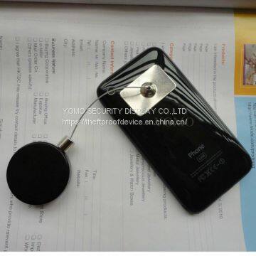 Round Anti-theft Recoil Pull Box With Adjustable Wire Loop Lanyard photo-3