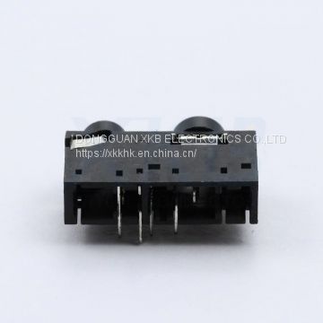 Computer Audio Audio Double Hole 9 Feet Vertical Pin 3.5mm Earphone Jack photo-3