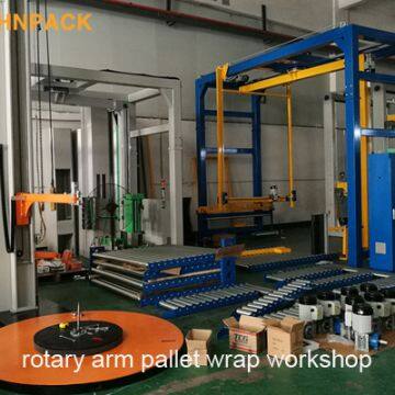 In-line Automatic Rotary Arm Pallet Stretch Ring Wrapping Machine For Bags photo-5