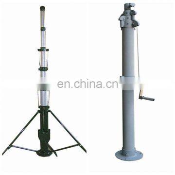 Vehicle 9m Military Crank up Manual Mast Pole With Rotation 360 Degree photo-2