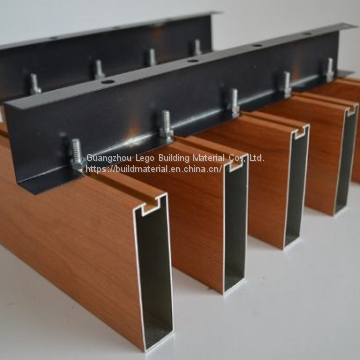 Outdoor Aluminum Square Pass Oem Cultural Rooms Original Ecological Wood Grain photo-3