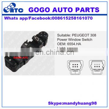 6554 HA Window Lifter Switch Type Electric Power Window Switch for peugeot 308