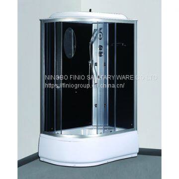 complete shower cabin/sliding door/oval shape E1452