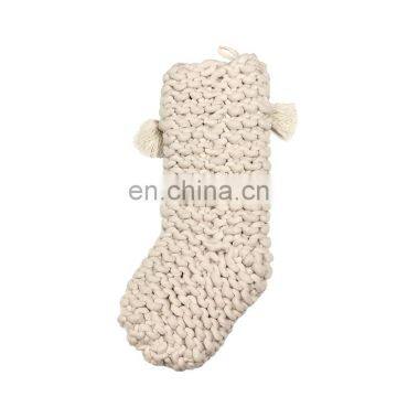 2020 Amazon Hot Sale Hand Made Holiday Gift Knitted Chunky Knit Blanket Bag,knit Blanket Cover With Tassel photo-4