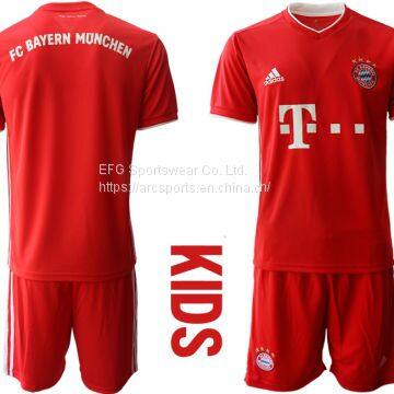 2020/21 Season Bayern Munich Kids Home Jersey&Shorts