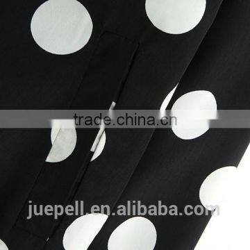 2015 European Style Long Sleeve Polka Dot Print Bomer Jacket photo-3