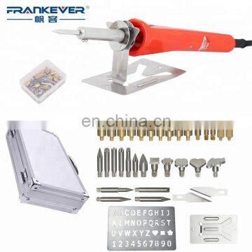 38 PCS Wood Burning Kit Including Various Wood Grain Carving Welding Needle Point Wood Burner and Aluminum Case photo-2