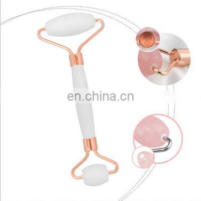 Handheld natural jade stone single roll neck facial slimming massager roller