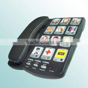 big button telephone with pictures for old people