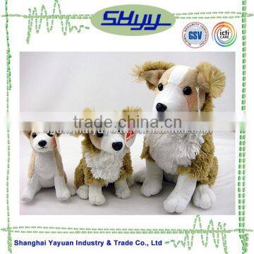 Sitting soft stuffed dogs plush toy