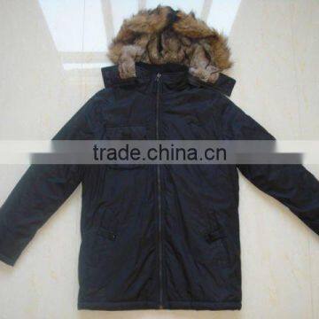 mens trendy casual jacket with fur hood HOT SALE!!!