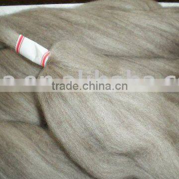 80/2O worsted combed mercerized sheep wool/yak down top