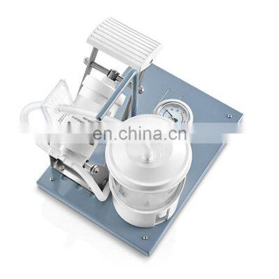 Medical vaccum suction jar aspirator  manual  foot operated pedal phlegm suction machine