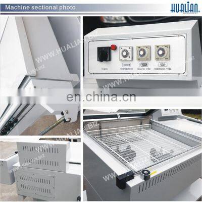 BSF-7060 Hualian Automatic Tunnel Packaging Wrap Tubing PVC Polyolefin Film Packing Heat Tube Cutting Shrink Wrapping Machine