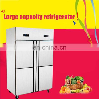 Double-temperature four-door refrigerator commercial refrigerator storage cabinet vertical refrigerator freezer cabinet price