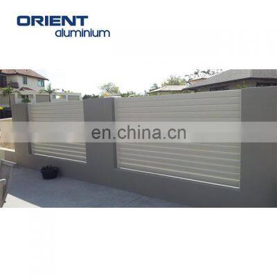 Aluminum Fence Wood Grain Slat Panels