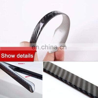 Autoaby Carbon Fiber ABS Styling Premium Durable Accessories For Tesla Model 3 Y Car Door Handle Cover Protector Sticker