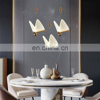 Nordic Butterfly Led Pendant Lights Indoor Hanging Lamp Bedside Staircase Home Modern Bedroom Art Ceiling Pendant Lamps