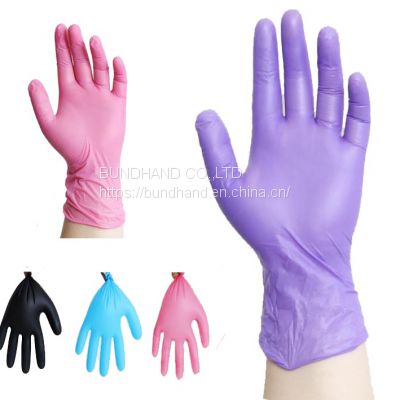 Smooth Touch Purple Color Powder Free Disposable Vinyl and Nitrile blend Gloves