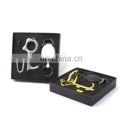 Hot Selling High Quality Retractable Pull Reel Key Chain Hands Free Door Opener with Premium Box