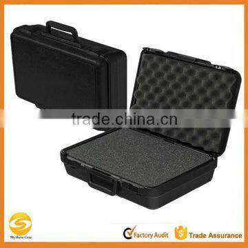 Black molded plastic carrying case, Rugged polypropylene flight case tool storage box