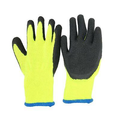 Cold Weather Work Insulated 7 Gauge Polyester Loop Napping Liner Firm Grip Winter Gloves