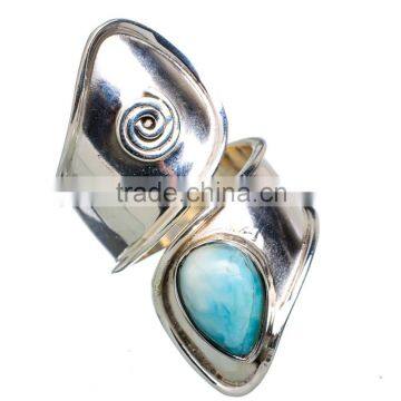 Rare Larimar 925 Sterling Silver Ring Ring,925 sterling silver jewelry wholesale,JEWELRY EXPORTER