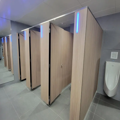 Modern Sports Center Floor Ceiling Mounted Modular Toilet Partitions Divider Cubicle Commercial Bathroom Partition Public Spaces