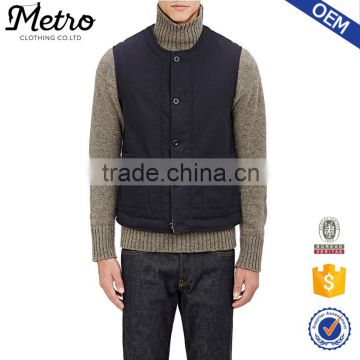 OEM Custom Wholesale Black Vests, Faux Shearling Vests