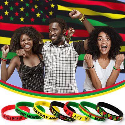 Supplier Custom African American Emancipation Slavery Social CelebrationSafe Non-Toxic Silicone Wristbands photo-5