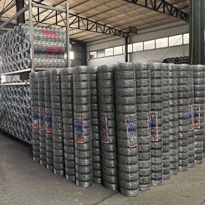 Venta directa de fábrica de alambre de acero de alta resistencia con nudos fijos, valla para ganado y ciervos, malla de alambre tejida para la cría de ganado, doblado y soldadura photo-2