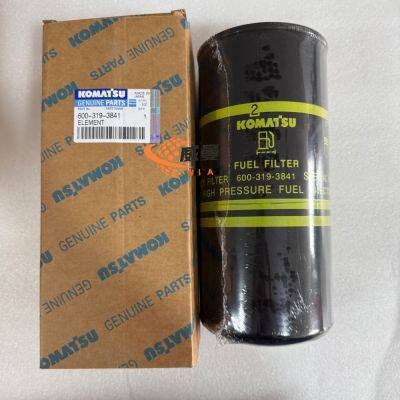 Filtre à carburant Komatsu 600-319-3841 6003193841 pour l'excavateur Komatsu PC400