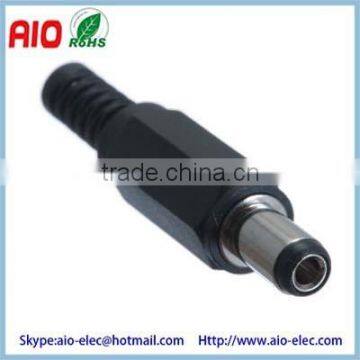 DC Power Connector-2.1mm I.D.-5.5mm O.D Male Plug with Strain Relief