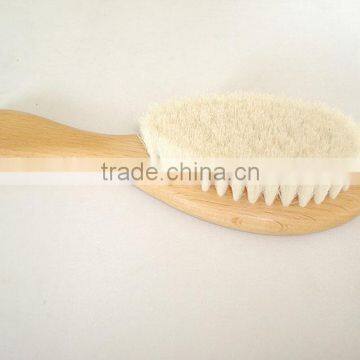 Natural Goat Hair With Wooden Handle for Your Newborn ~ Soft Baby Brush for Fine Hair Quality Choice photo-6