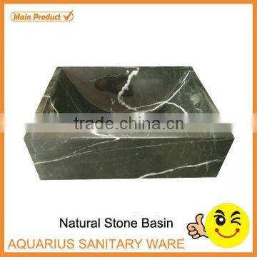 Rectangle Black Resin Stone Basin