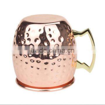 Hammered Moscow Mule Copper Mugs, Copper Moscow Mule Cups With 16Oz Capacity for Cocktail,Beer and Coffee photo-3