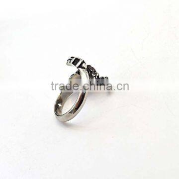 Red Stone Ring Designs for Men Steel Snake Shaped Rings photo-3