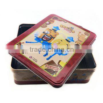 Cartoon Food Tin Boxes,cans for Baking,rectangular Food Tin Box With Slip Lid photo-2
