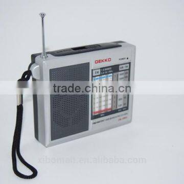 8 bands receiver Worldwide Frequency Cheap multi-functional am fm sw portable radio