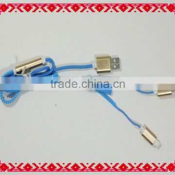 Blue Color Zipper Standard Length USB charger Cable Assembly