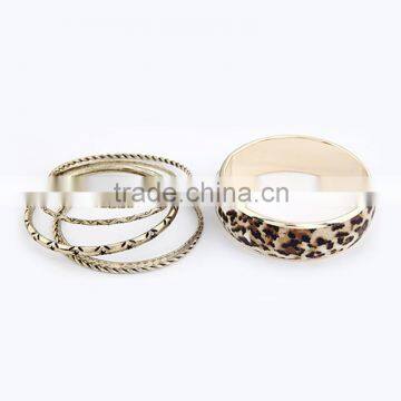 Fashion Trends Dubai Gold Jewellery Sexy Leopard Print Bangles Set photo-3