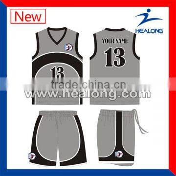 Deep Gray Sports Wear Basketball Jersey Uniform Clothing Any Logo Clothes Design                        
                                                Quality Choice