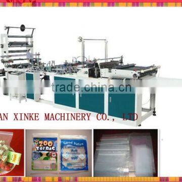 Plastic zip lock bag cutting and sealing machine