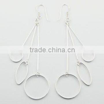 Fashionable Open Shapes Sterling Silver Earrings