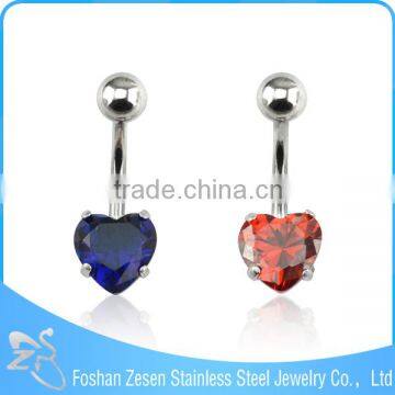 Heart CZ Types Navel Piercing Belly Button Ring Barbells Piercing