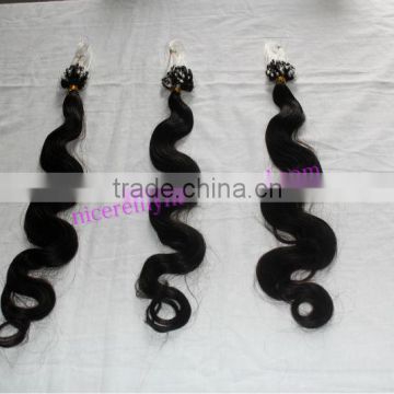 body wave virgin remy brazilian micro ring loop hair extensions