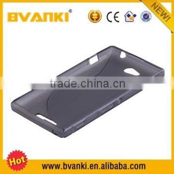 S-Line Flexible Soft Gel Tpu Silicone Skin Back Case Cover For Sony Xperia C3 D2533 Tpu Mobile Phone Case for Sony Xperia c3